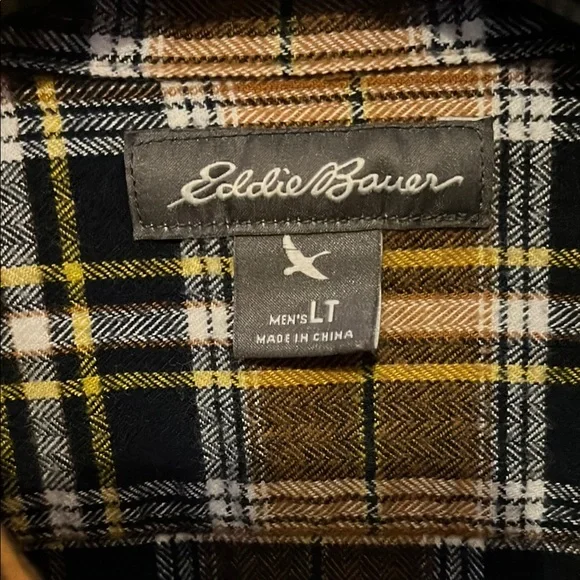 Eddie Bauer Men's Plaid Flannel Shirt - Picture 2 of 2